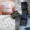 woven wash care labels
